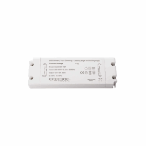 Integral Constant Voltage Driver 60W 12Vdc IP20 Triac Dimmable 200-240V Input 6W Min Load Ecopac Power