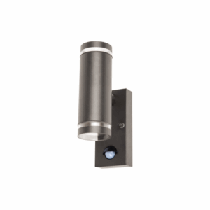 Integral Outdoor Stainless Steel Up And Down Wall Light Pir IP54 2Xgu10 Anthracite Grey