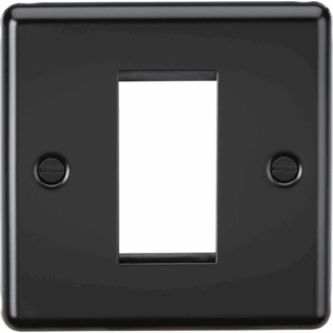 Knightsbridge Matt Black 1G Modular Faceplate