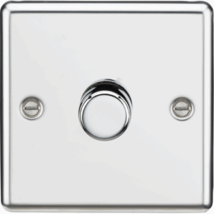 Knightsbridge Polished Chrome 1G 2-way 10-200W (5-150W LED) Intelligent dimmer