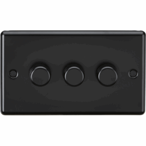 Knightsbridge Matt Black 3G 2 way 10-200W (5-150W LED) Intelligent dimmer