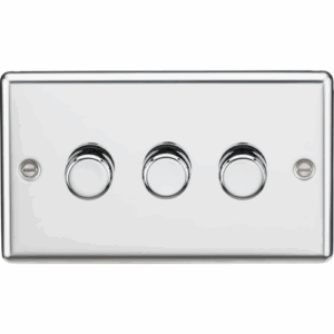 Knightsbridge Polished Chrome 3G 2-way 10-200W (5-150W LED) Intelligent dimmer
