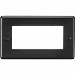 Knightsbridge Matt Black 4G Modular Faceplate