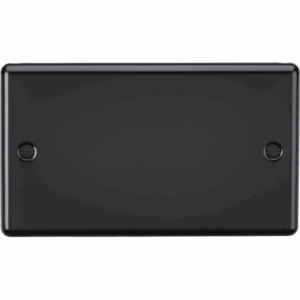 Knightsbridge Matt Black 2G Blanking Plate
