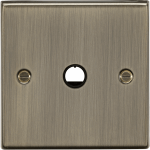 Knightsbridge Antique Brass 20A Flex Outlet Plate