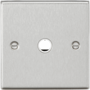 Knightsbridge Brushed Chrome 20A Flex Outlet Plate