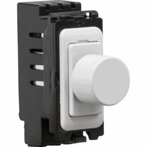 Knightsbridge White 5-400W (5-150W LED) 2-way Intelligent Dimmer Module (Grid or Plate Mounting)