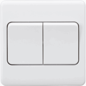 Knightsbridge White 10AX 2G 2-way Wide Rocker Switch