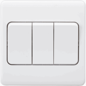 Knightsbridge White 10AX 3G 2-way Wide Rocker Switch