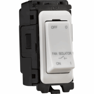 Knightsbridge White 10A Fan Isolator Switch Module