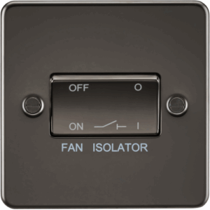 Knightsbridge Gunmetal 10A Fan Isolator Switch