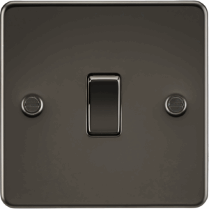 Knightsbridge Flat Plate Gunmetal 10AX 1G Intermediate Switch