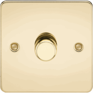 Knightsbridge Polished Brass 1G 2-way 10-200W (5-150W LED) Intelligent dimmer