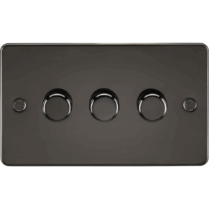 Knightsbridge Gunmetal 3G 2-way 10-200W (5-150W LED) Intelligent dimmer