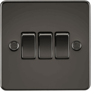 Knightsbridge Gunmetal 10AX 3G 2-way Switch