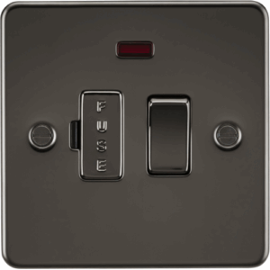 Knightsbridge Gunmetal 13A Switched Fused Spur Unit with Neon
