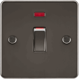 Knightsbridge Gunmetal 45A DP Switch with Neon (1G size)