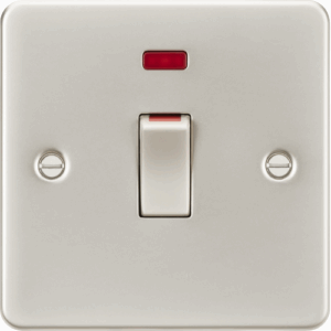 Knightsbridge Pearl 45A DP Switch with Neon (1G size)