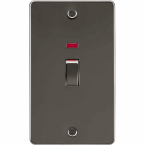 Knightsbridge Gunmetal 45A DP Switch with Neon (2G size)