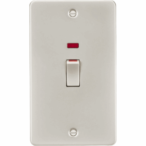 Knightsbridge Pearl 45A DP Switch with Neon (2G size)