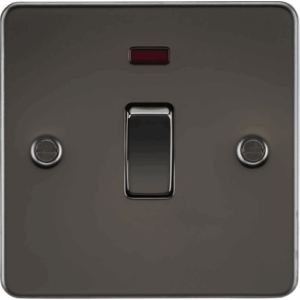 Knightsbridge Gunmetal 20A 1G DP Switch with Neon