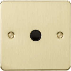 Knightsbridge Brushed Brass 20A Flex Outlet Plate
