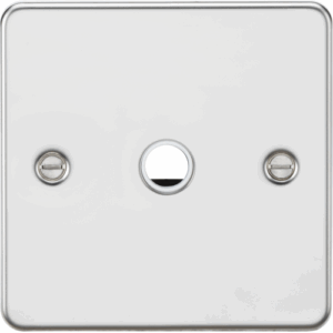 Knightsbridge Flat Plate Polished Chrome 20A Flex Outlet Plate