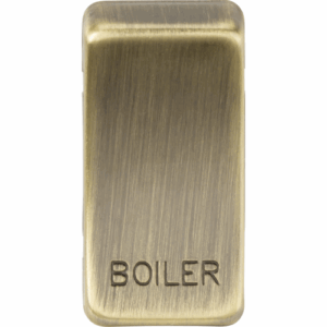 Knightsbridge Antique Brass Switch cover marked BOILER