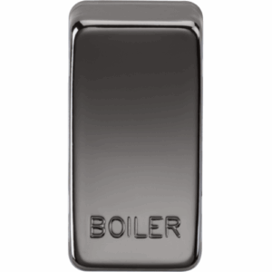 Knightsbridge Black Nickel Switch cover marked BOILER