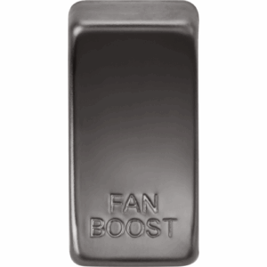 Knightsbridge Black Nickel Switch cover marked FAN BOOST