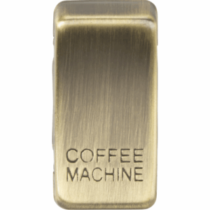 Knightsbridge Antique Brass Switch cover marked COFFEE MACHINE