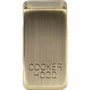 Knightsbridge Antique Brass Switch cover marked COOKER HOOD