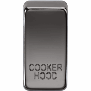 Knightsbridge Black Nickel Switch cover marked COOKER HOOD