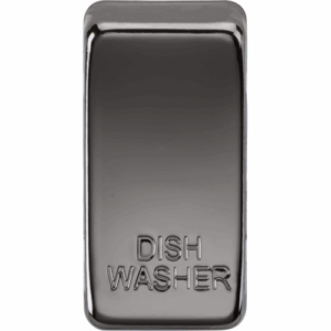 Knightsbridge Black Nickel Switch cover marked DISHWASHER