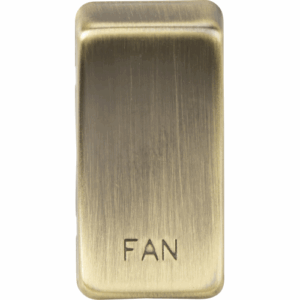 Knightsbridge Antique Brass Switch cover marked FAN