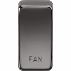 Knightsbridge Black Nickel Switch cover marked FAN