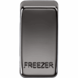 Knightsbridge Black Nickel Switch cover marked FREEZER