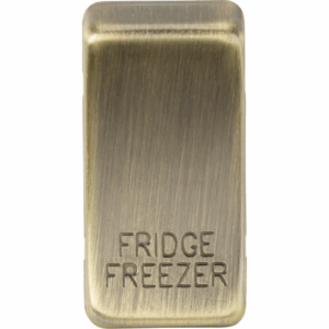 Knightsbridge Antique Brass Switch cover marked FRIDGE FREEZER