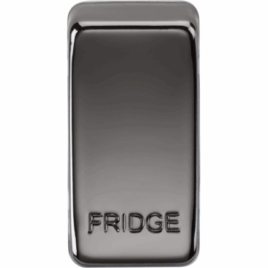 Knightsbridge Black Nickel Switch cover marked FRIDGE