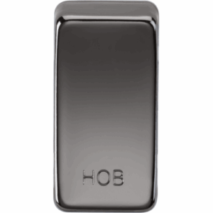 Knightsbridge Black Nickel Switch cover marked HOB
