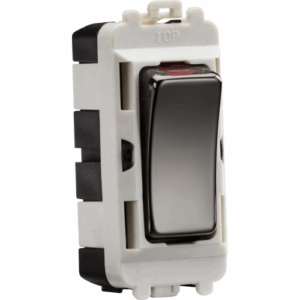 Knightsbridge Black Nickel 20AX DP grid module with LED indicator