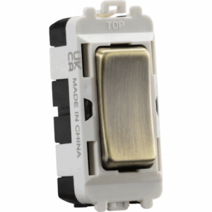 Knightsbridge Antique Brass 20AX 2 way SP module (centre off)