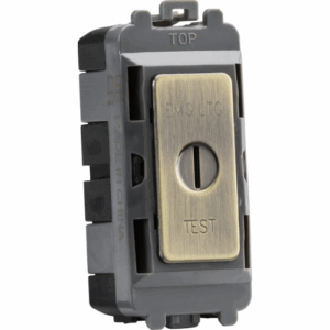 Knightsbridge Antique Brass 20AX DP key module (marked EMG LTG TEST)