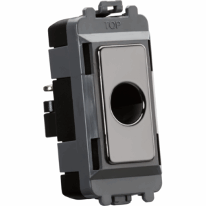 Knightsbridge Black Nickel Flex outlet module (up to 10mm)