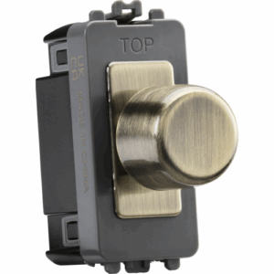 Knightsbridge Antique Brass 6A 1G 2-way Dummy Dimmer Module