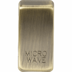 Knightsbridge Antique Brass Switch cover marked MICROWAVE