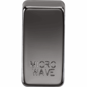 Knightsbridge Black Nickel Switch cover marked MICROWAVE