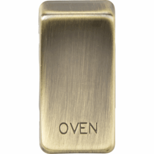 Knightsbridge Antique Brass Switch cover marked OVEN