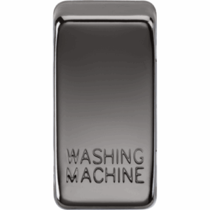 Knightsbridge Black Nickel Switch cover marked WASHING MACHINE