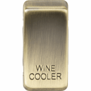 Knightsbridge Antique Brass Switch cover marked WINE COOLER